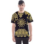 Maya Style Gold Linear Totem Icons Men s Sport Mesh T-Shirt