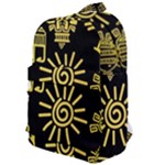 Maya Style Gold Linear Totem Icons Classic Backpack