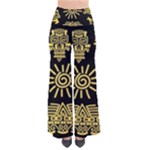 Maya Style Gold Linear Totem Icons So Vintage Palazzo Pants