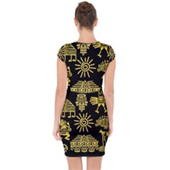 Capsleeve Drawstring Dress  