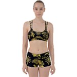 Maya Style Gold Linear Totem Icons Perfect Fit Gym Set
