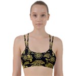 Maya Style Gold Linear Totem Icons Line Them Up Sports Bra