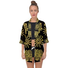 Open Front Chiffon Kimono 