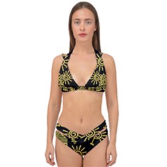 Double Strap Halter Bikini Set 