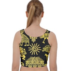 Velvet Racer Back Crop Top 