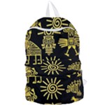 Maya Style Gold Linear Totem Icons Foldable Lightweight Backpack