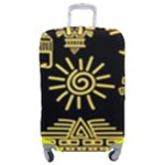 Maya Style Gold Linear Totem Icons Luggage Cover (Medium)