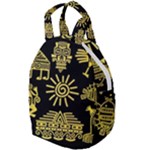 Maya Style Gold Linear Totem Icons Travel Backpack