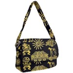 Maya Style Gold Linear Totem Icons Courier Bag