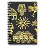 Maya Style Gold Linear Totem Icons 5.5  x 8.5  Notebook