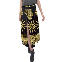 Velour Split Maxi Skirt 