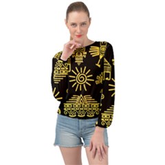 Banded Bottom Chiffon Top 