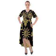 Front Wrap High Low Dress 