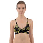 Maya Style Gold Linear Totem Icons Wrap Around Bikini Top