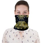 Maya Style Gold Linear Totem Icons Face Covering Bandana (Adult)