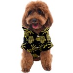 Maya Style Gold Linear Totem Icons Dog Coat