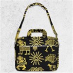 Maya Style Gold Linear Totem Icons MacBook Pro 13  Shoulder Laptop Bag 