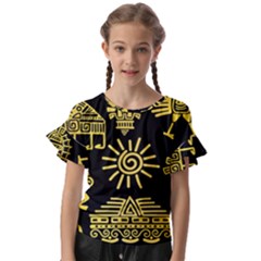 Kids  Cut Out Flutter Sleeves 
