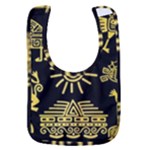 Maya Style Gold Linear Totem Icons Baby Bib