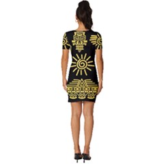 Fitted Knot Split End Bodycon Dress 