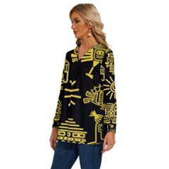 Long Sleeve Drawstring Hooded Top 