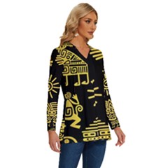 Long Sleeve Drawstring Hooded Top 