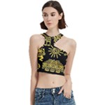 Maya Style Gold Linear Totem Icons Cut Out Top