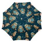 Seamless Pattern Owls Dreaming Straight Umbrellas