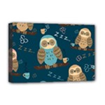 Seamless Pattern Owls Dreaming Deluxe Canvas 18  x 12  (Stretched)