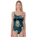 Seamless Pattern Owls Dreaming Camisole Leotard 