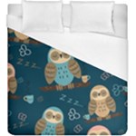 Seamless Pattern Owls Dreaming Duvet Cover (King Size)