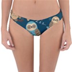 Seamless Pattern Owls Dreaming Reversible Hipster Bikini Bottoms