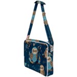 Seamless Pattern Owls Dreaming Cross Body Office Bag