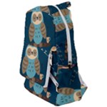 Seamless Pattern Owls Dreaming Travelers  Backpack