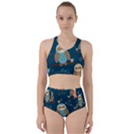 Seamless Pattern Owls Dreaming Racer Back Bikini Set