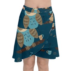 Chiffon Wrap Front Skirt 