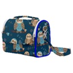 Seamless Pattern Owls Dreaming Satchel Shoulder Bag
