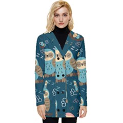 Button Up Hooded Coat  