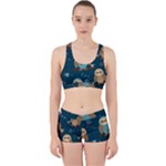 Seamless Pattern Owls Dreaming Work It Out Gym Set