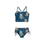 Seamless Pattern Owls Dreaming Girls  Tankini Swimsuit