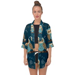Open Front Chiffon Kimono 