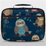 Seamless Pattern Owls Dreaming Full Print Lunch Bag