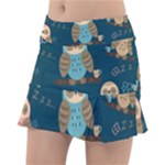 Seamless Pattern Owls Dreaming Classic Tennis Skirt