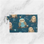Seamless Pattern Owls Dreaming Canvas Cosmetic Bag (Small)