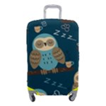 Seamless Pattern Owls Dreaming Luggage Cover (Small)