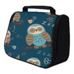 Seamless Pattern Owls Dreaming Full Print Travel Pouch (Small)