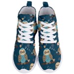 Seamless Pattern Owls Dreaming Women s Lightweight High Top Sneakers