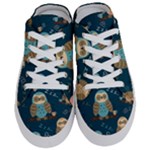 Seamless Pattern Owls Dreaming Half Slippers