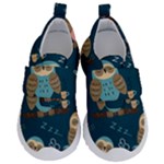 Seamless Pattern Owls Dreaming Kids  Velcro No Lace Shoes