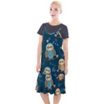 Seamless Pattern Owls Dreaming Camis Fishtail Dress